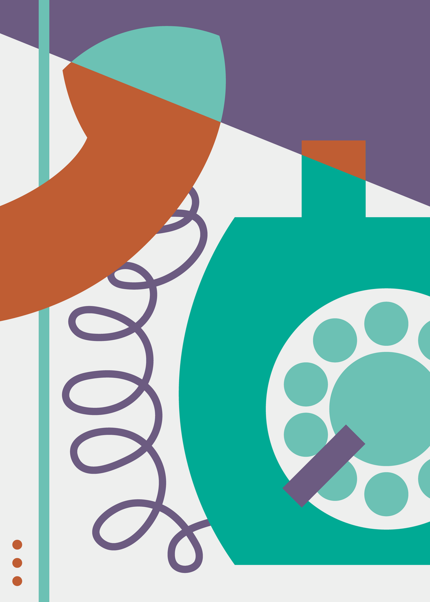 Poster - Ring Ring Turquoise