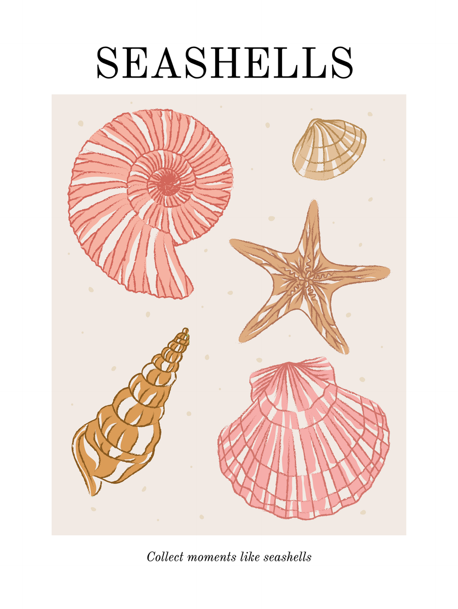 yisual - Poster - Coastal Charms Brown