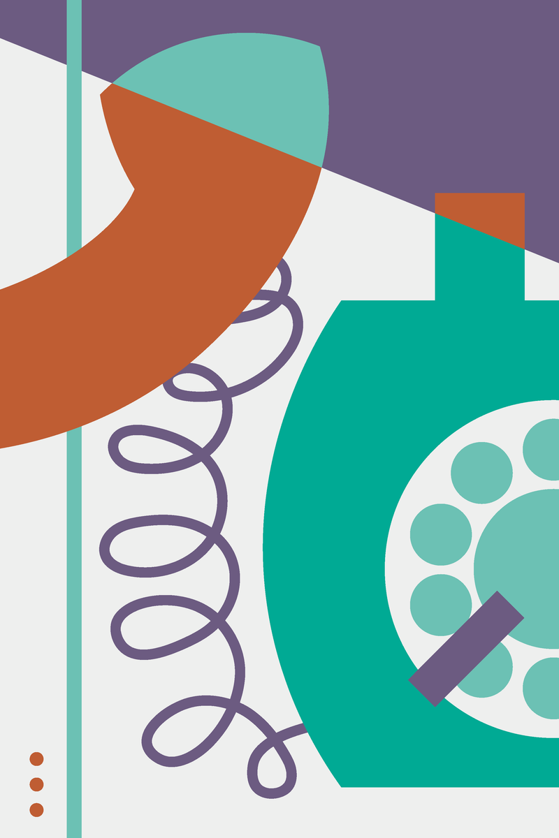 Poster - Ring Ring Turquoise