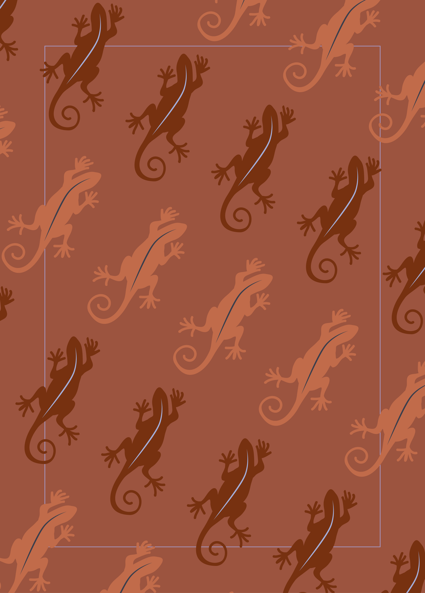 yisual - Poster - Lizard Loop Brown