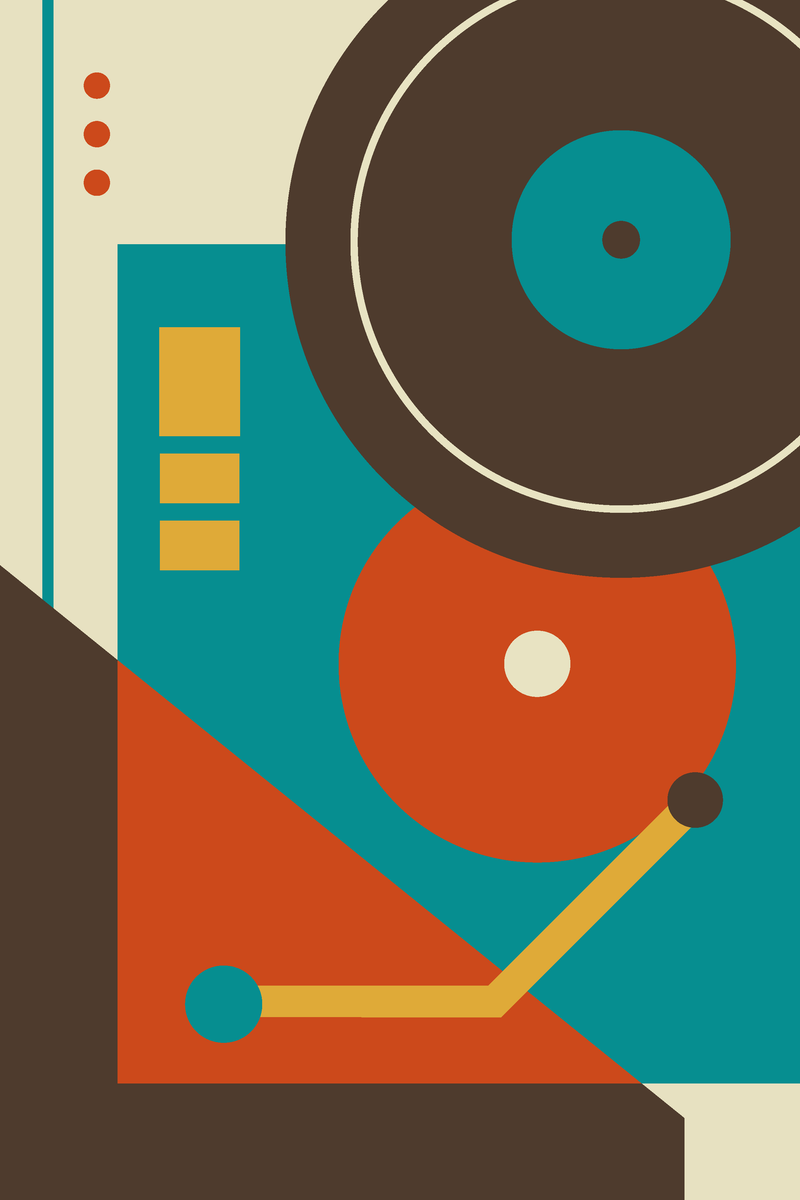 Poster - Vinyl Vibes Beige
