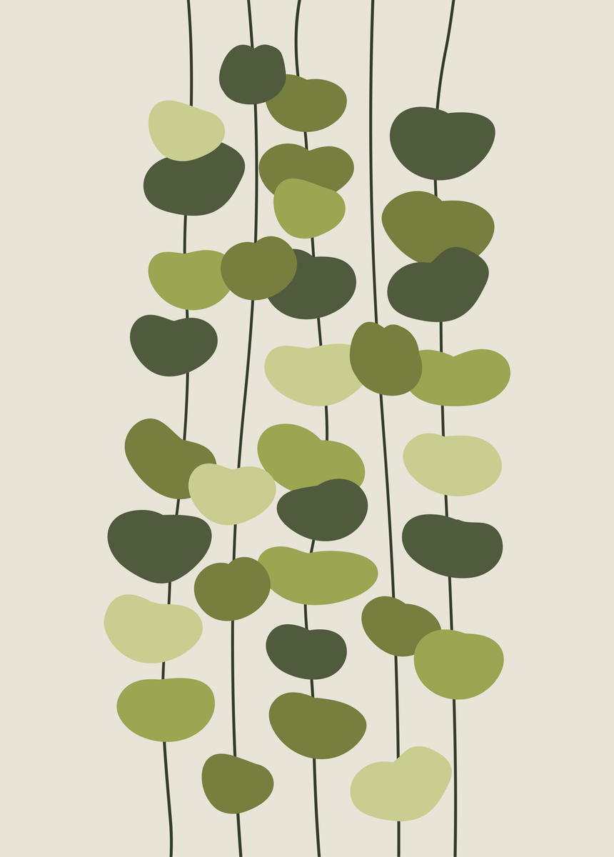yisual - Poster - Calm Botanics Warm Beige
