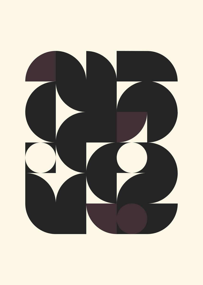 yisual - Poster - Shape Grid Black