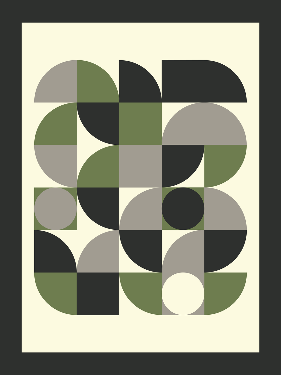 yisual - Poster - Shape Grid Green
