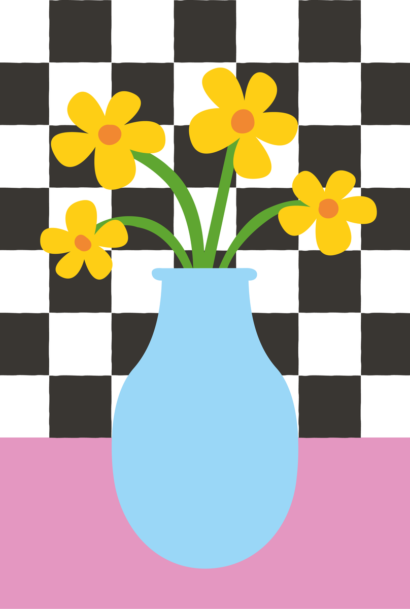 yisual - Aluminium - Happy Vase Blue
