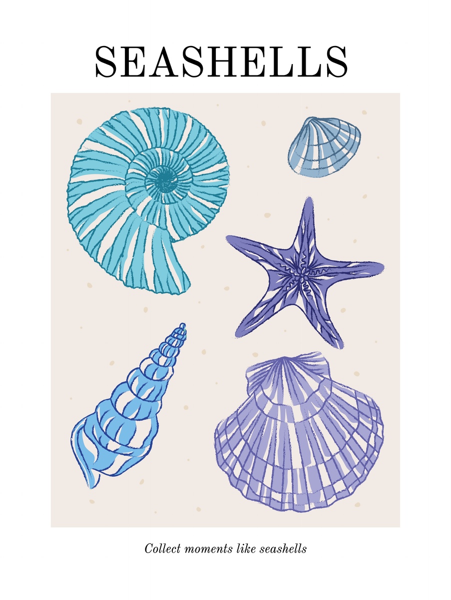 yisual - Poster - Coastal Charms Blue