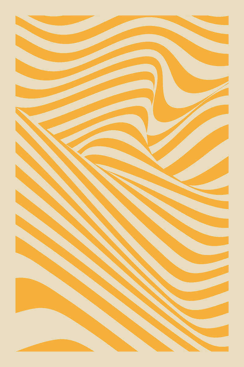 Poster - Retro Wave Yellow