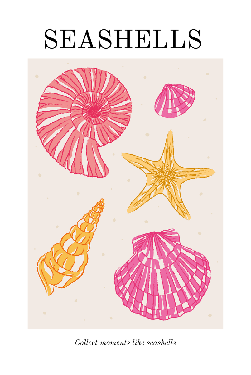 yisual - Poster - Coastal Charms Yellow