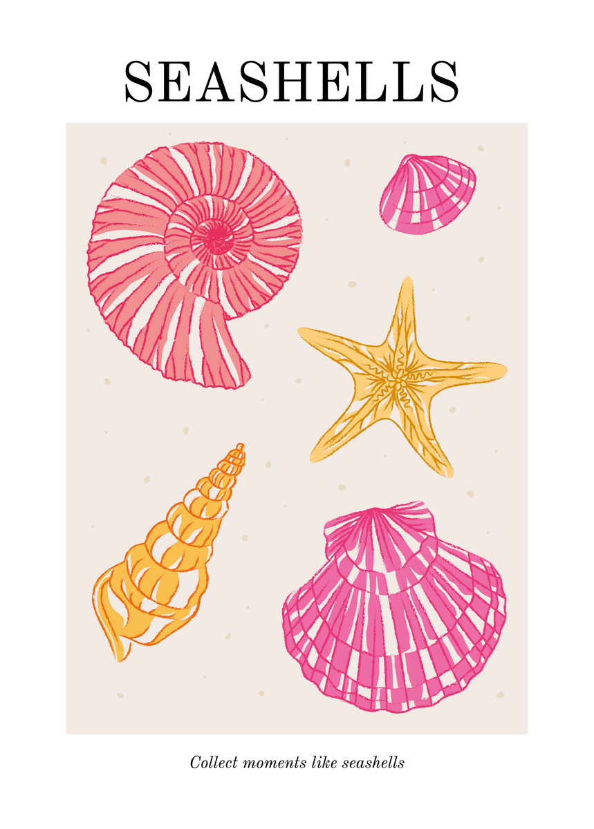 yisual - Poster - Coastal Charms Yellow
