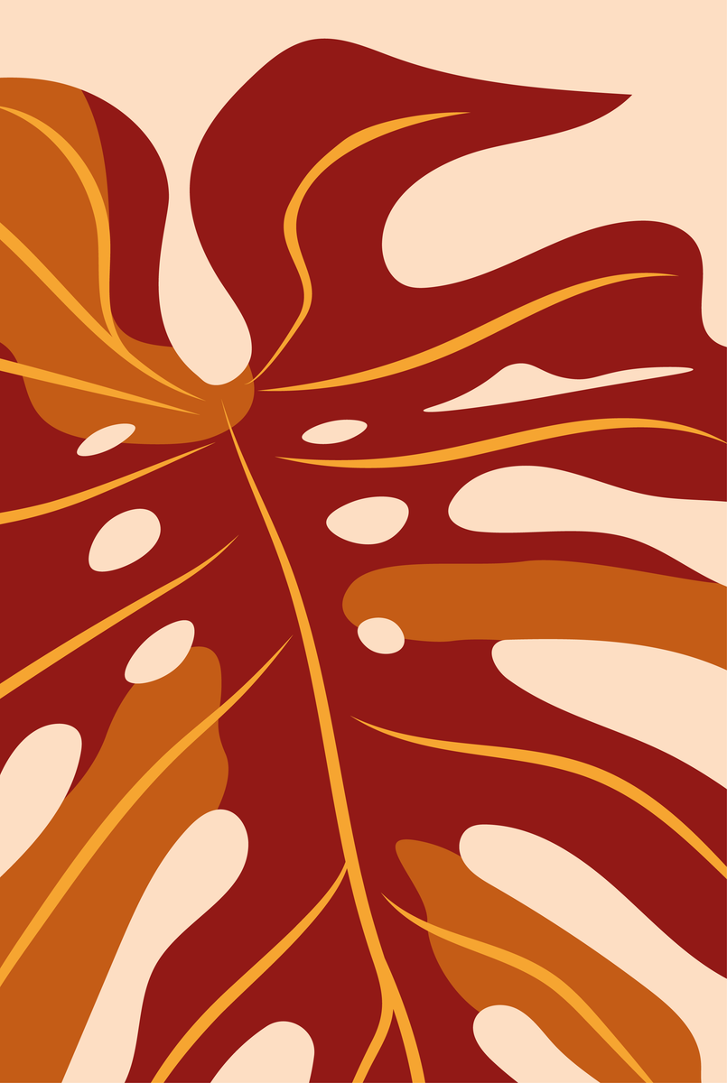 yisual - Aluminium - Monstera Muse Brown
