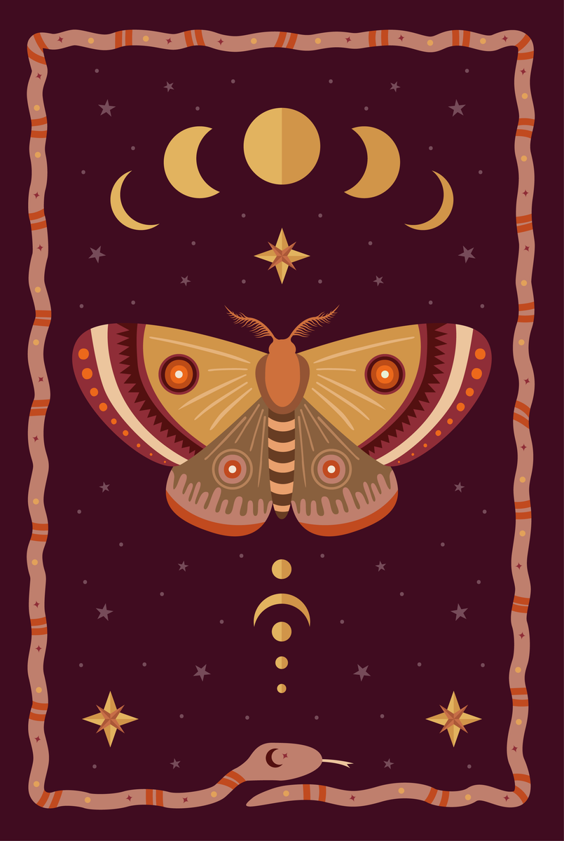 Poster - Lunar Butterfly Purple
