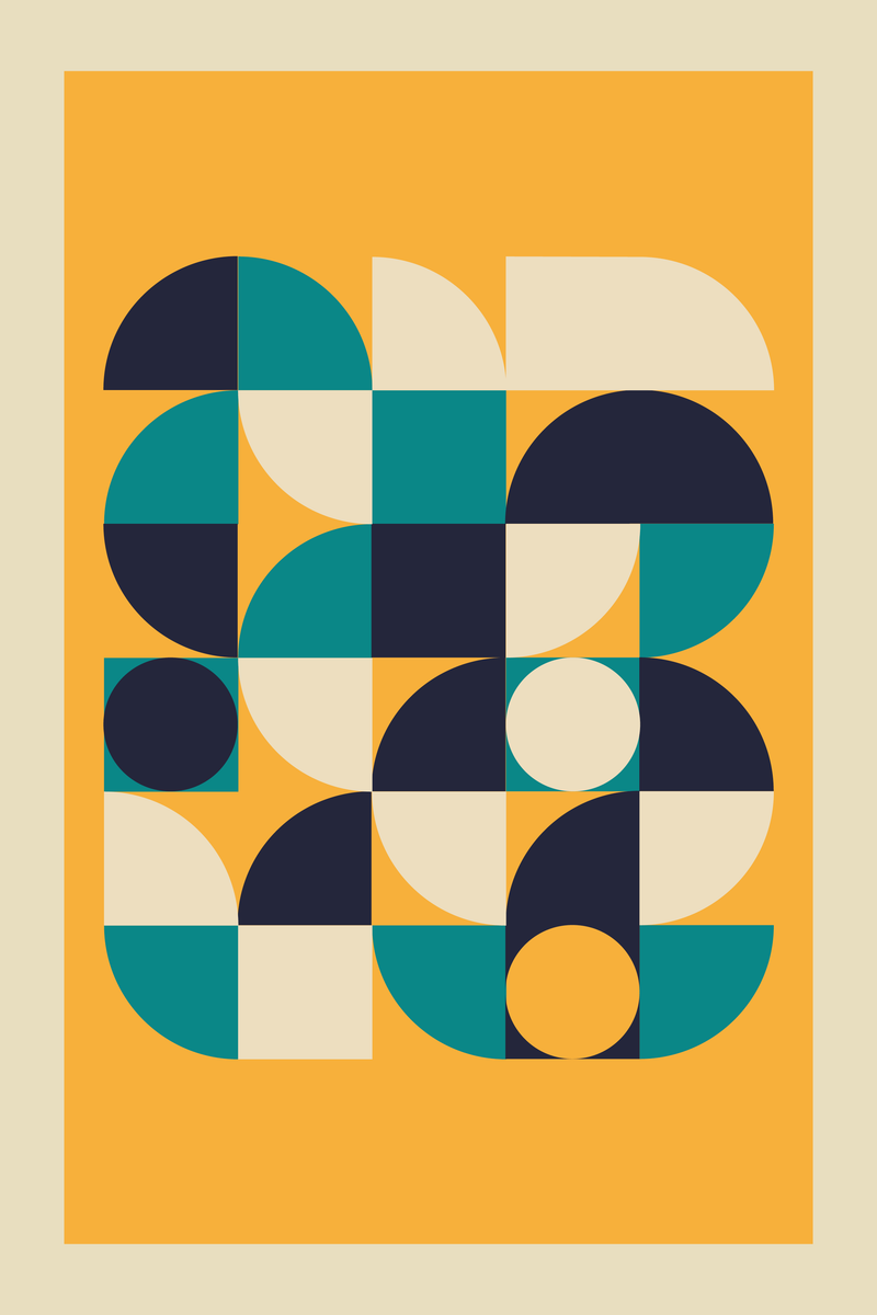 yisual - Poster - Shape Grid Blue