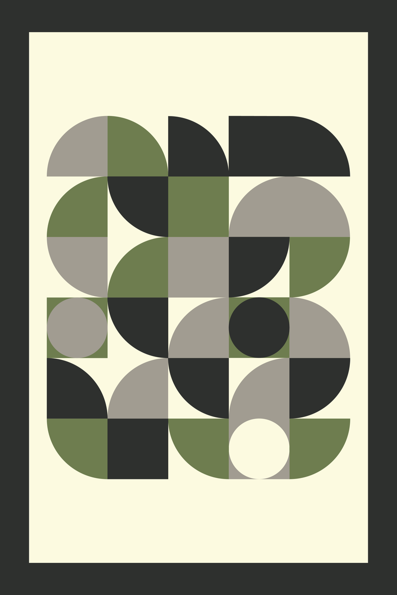 Poster - Shape Grid Green