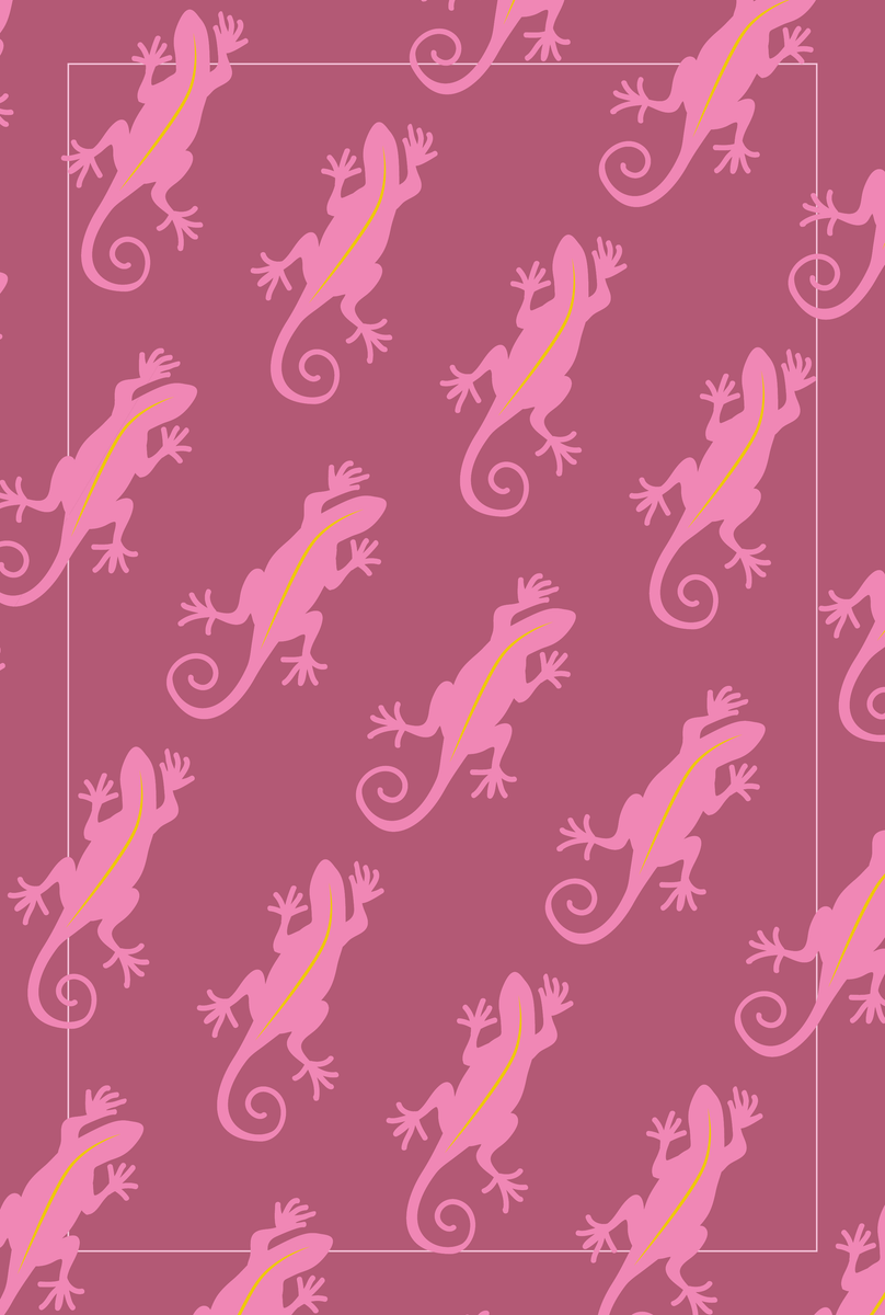 yisual - Poster - Lizard Loop Pink
