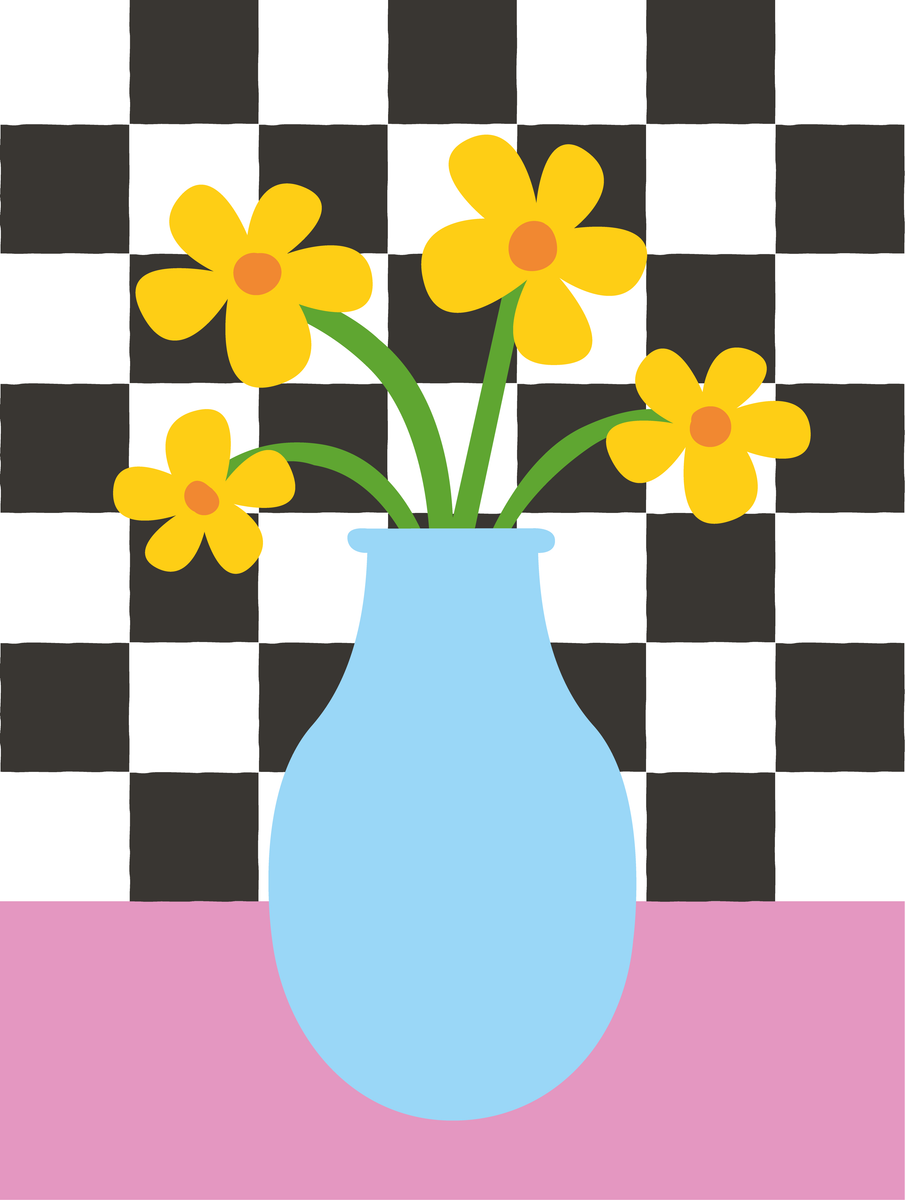 yisual - Aluminium - Happy Vase Blue