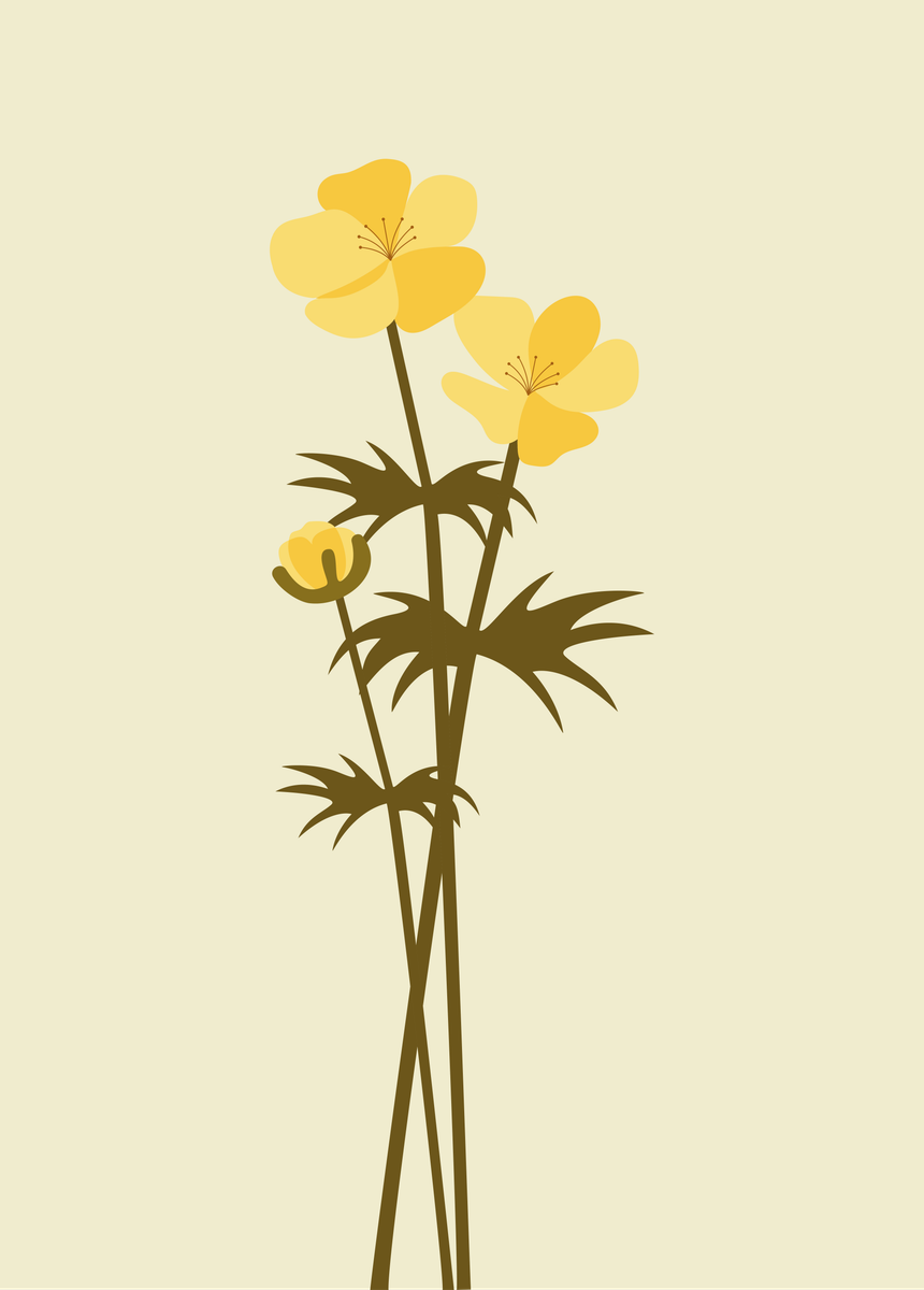 yisual - Aluminium - Wild Flowers Yellow