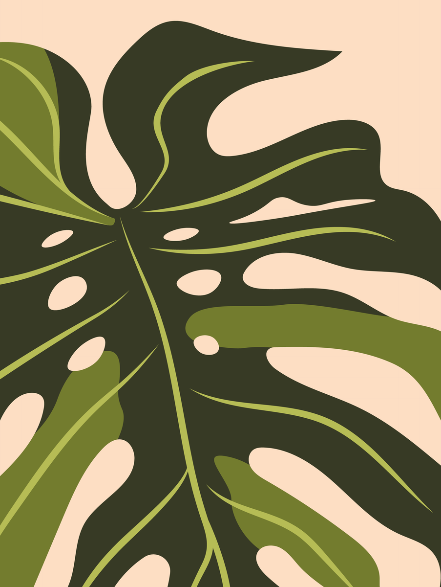 yisual - Aluminium - Monstera Muse Peach