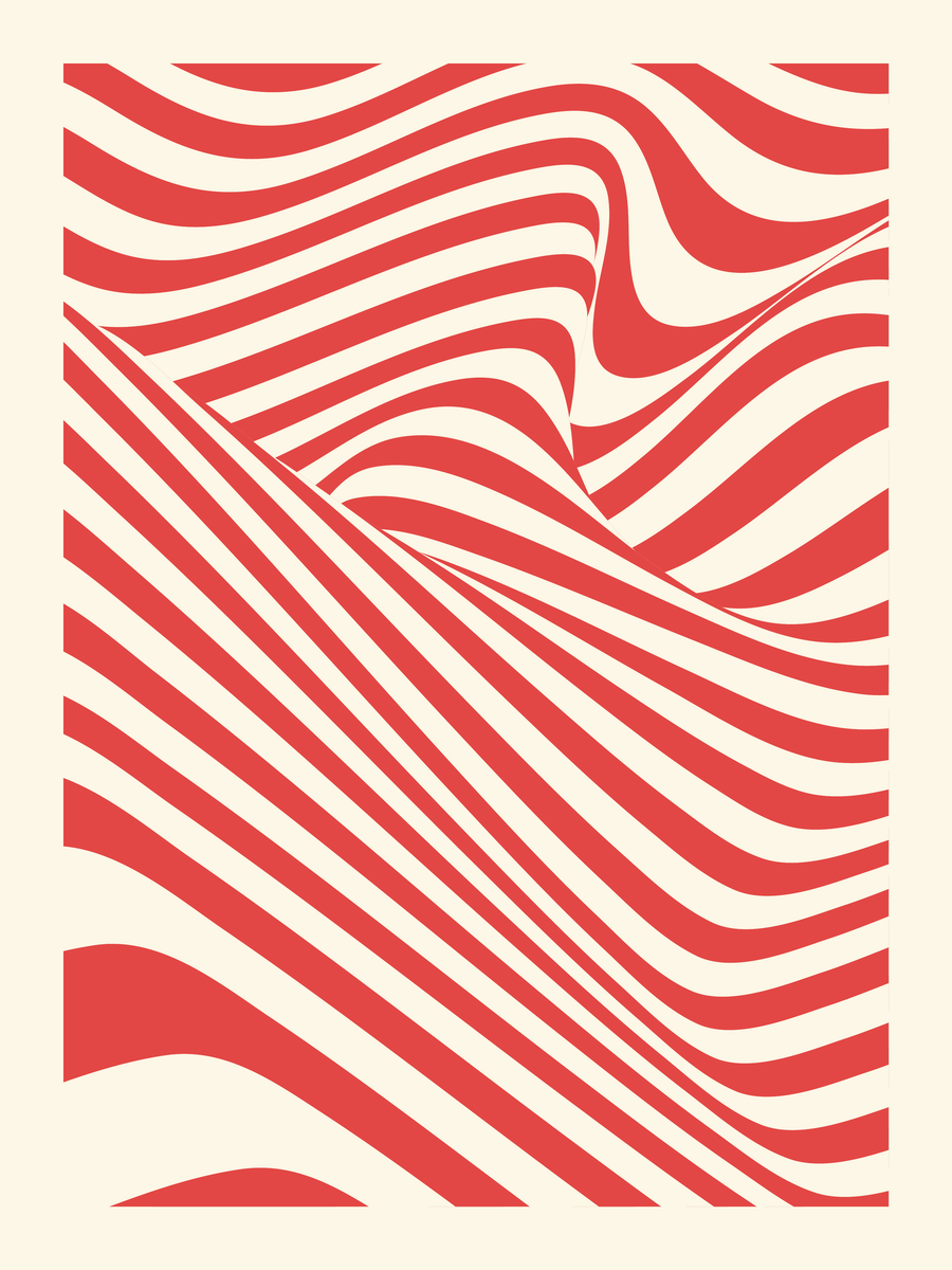 yisual - Poster - Retro Wave Red