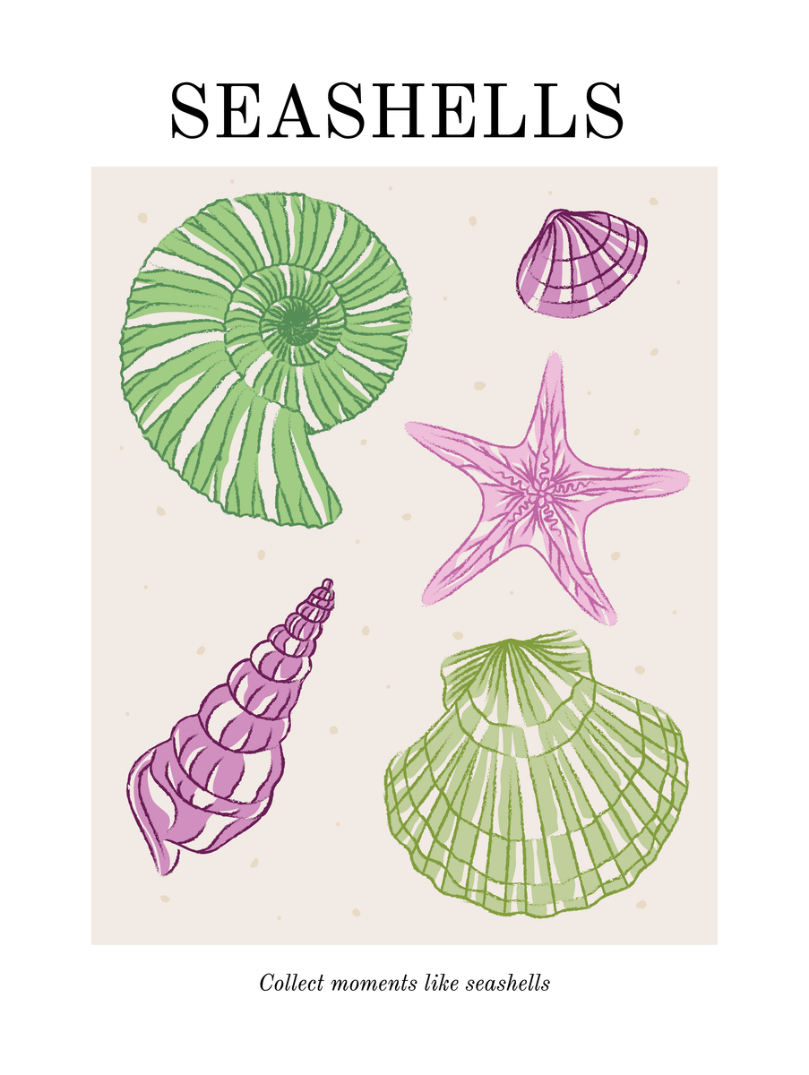 yisual - Poster - Coastal Charms Green