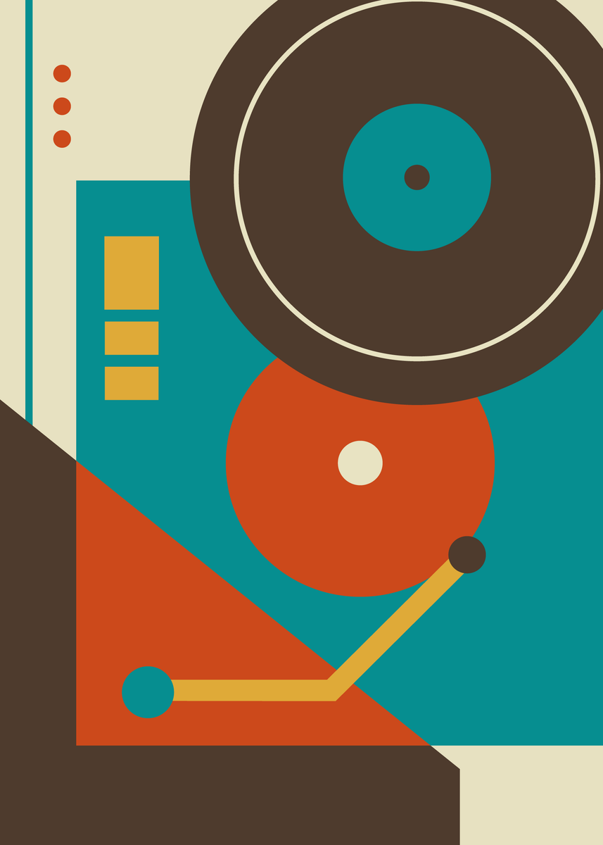 Poster - Vinyl Vibes Beige