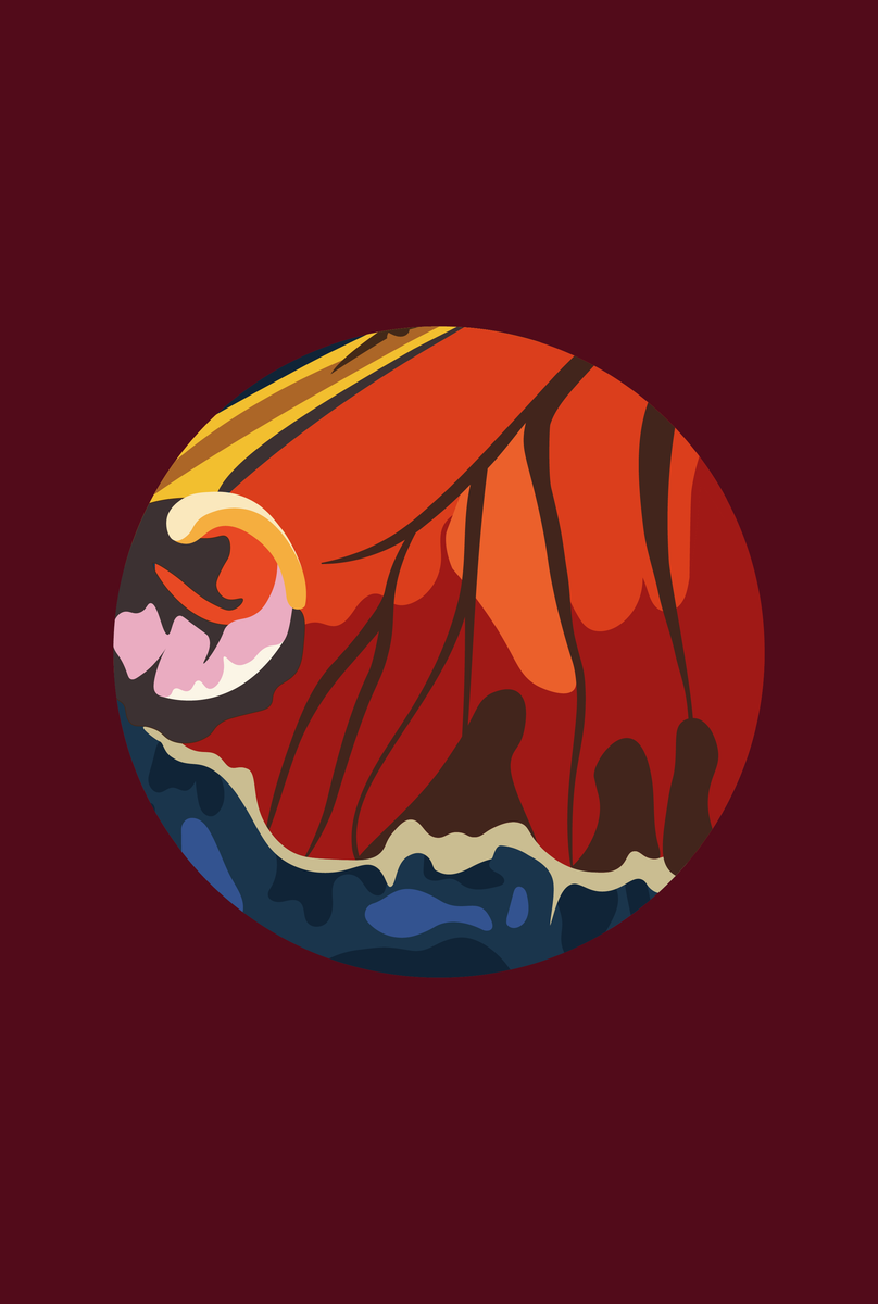 yisual - Poster - Framed Nature Red