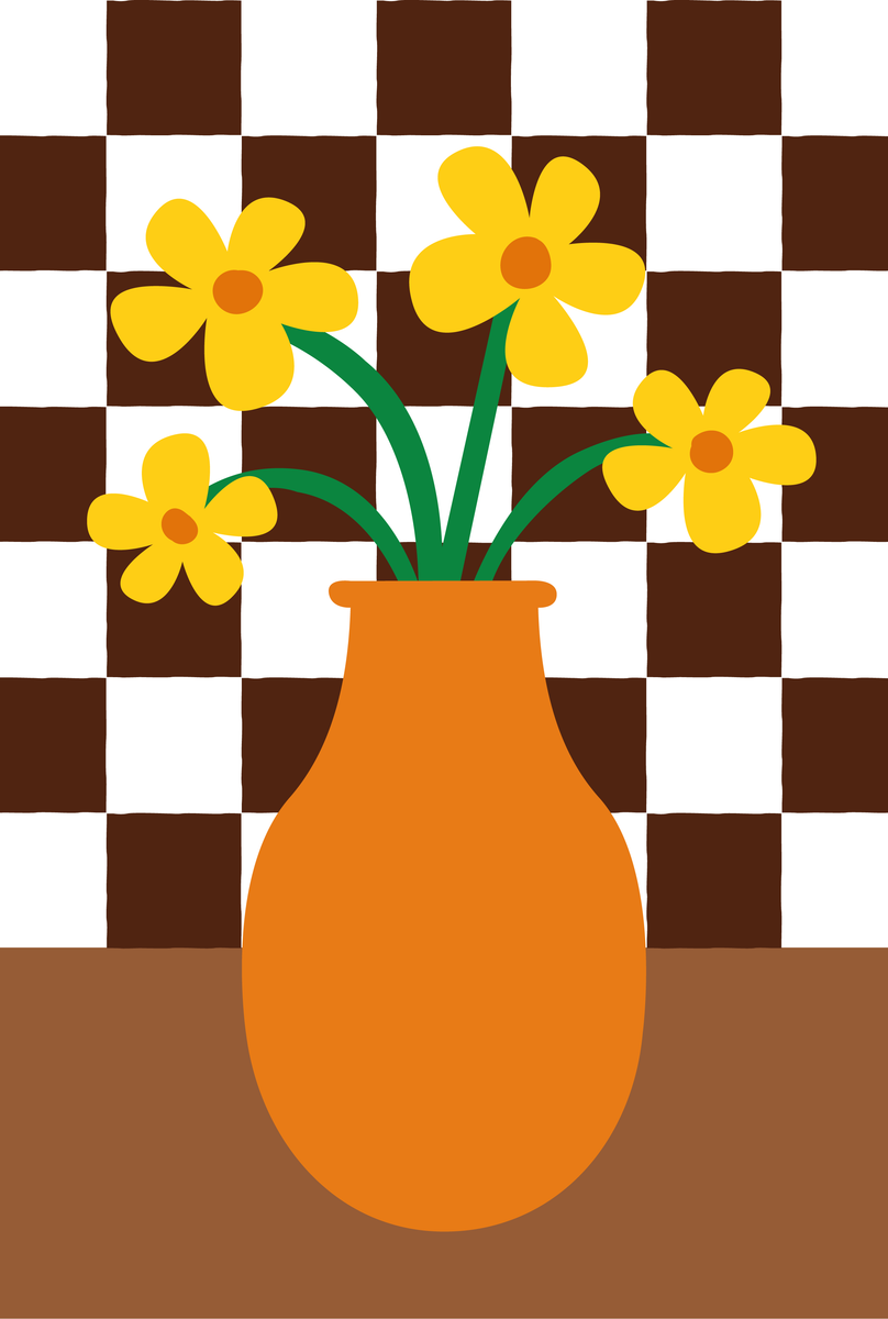 yisual - Aluminium - Happy Vase Orange