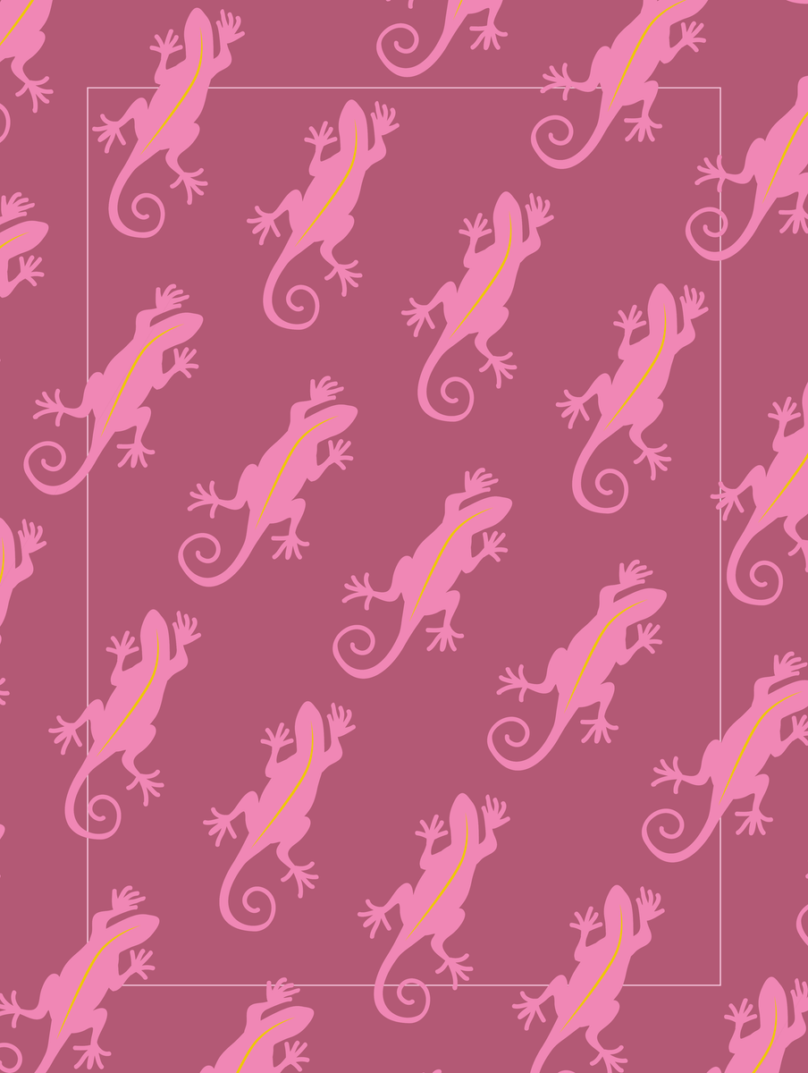 Poster - Lizard Loop Pink