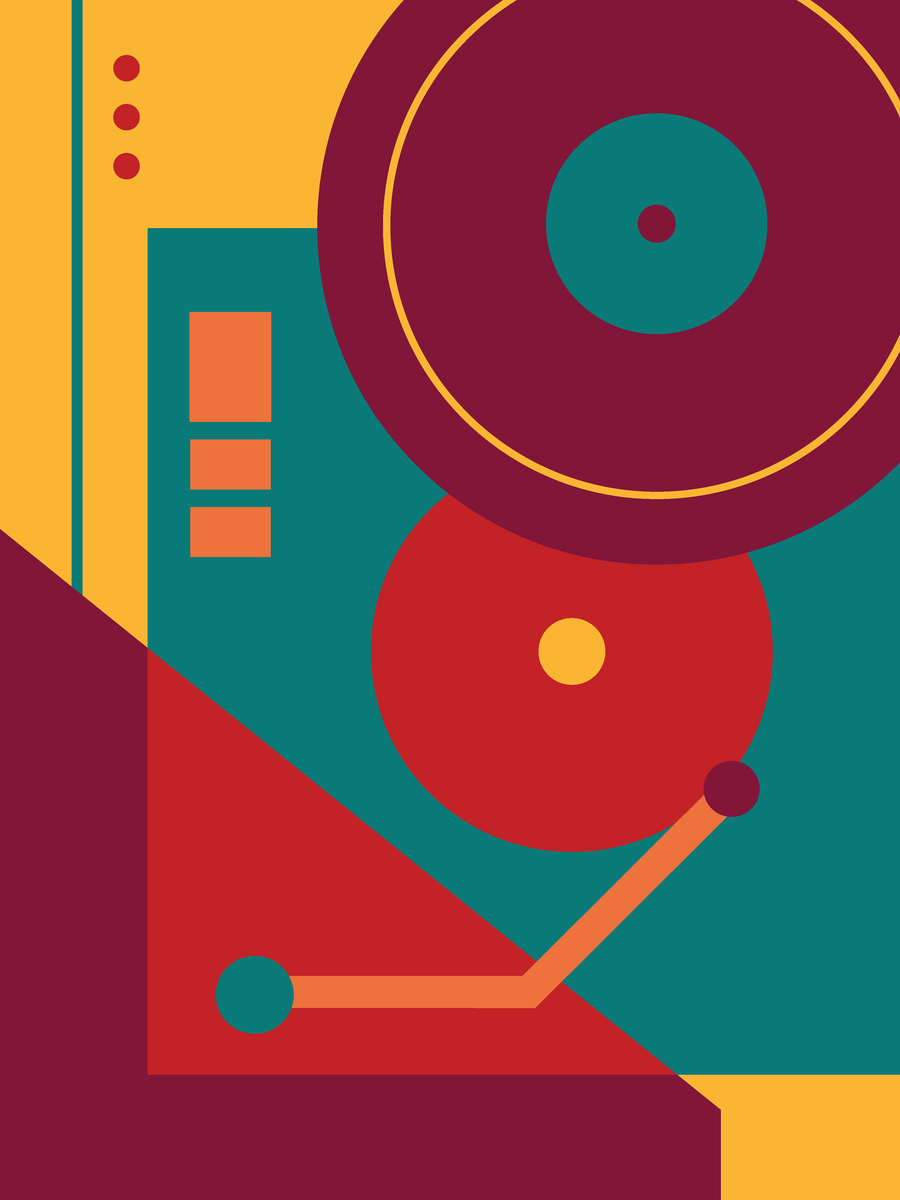 yisual - Poster - Vinyl Vibes Yellow