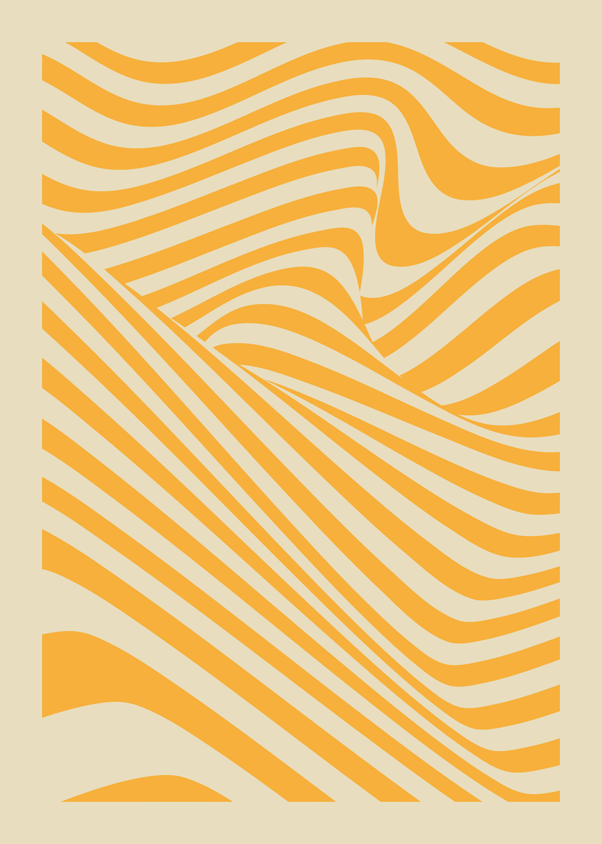 Poster - Retro Wave Yellow